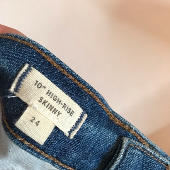 NEW Madewell 10" High-Rise Skinny Jeans Tulip-Hem Edition Blue Size 24 - Picture 10 of 11